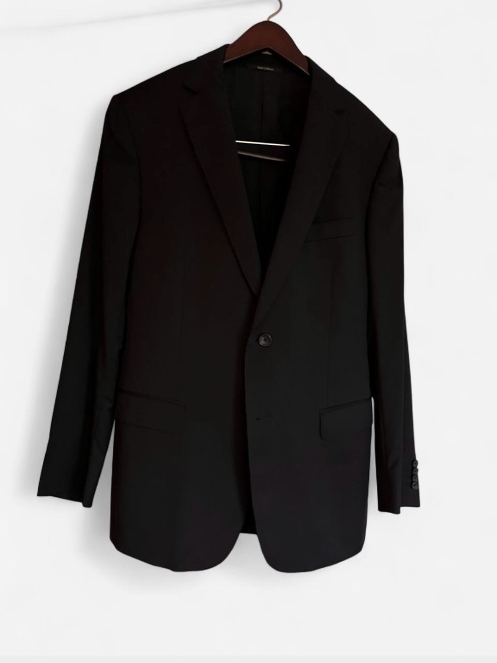 Z Zegna Drop 7 tailored Black Single-Breasted Men's Nested Two Piece Suit